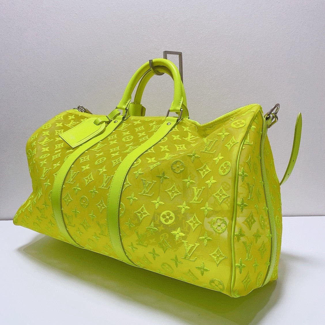 Louis Vuitton - Keepall 50 - Translucent synthetic lace with leather trim - Yellow - (Large)
