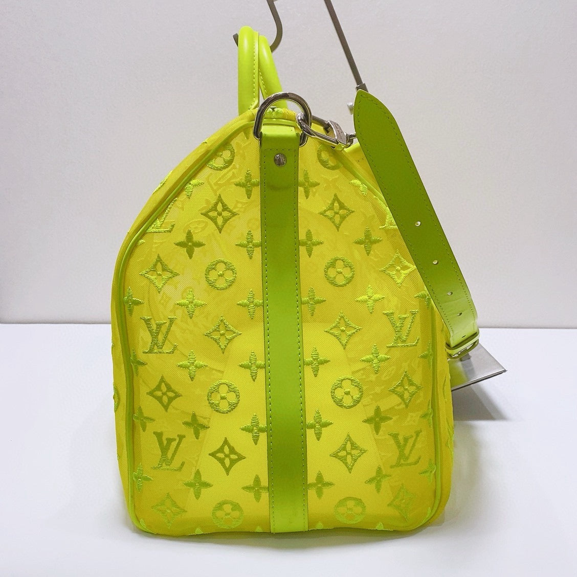 Louis Vuitton - Keepall 50 - Translucent synthetic lace with leather trim - Yellow - (Large)