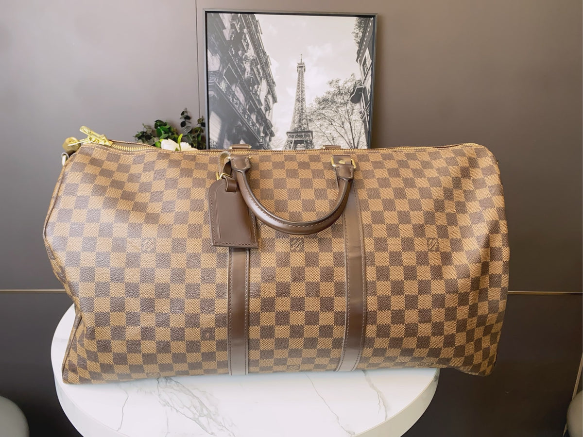 Louis Vuitton - Keepall 55 - Cloth - Brown - (large)