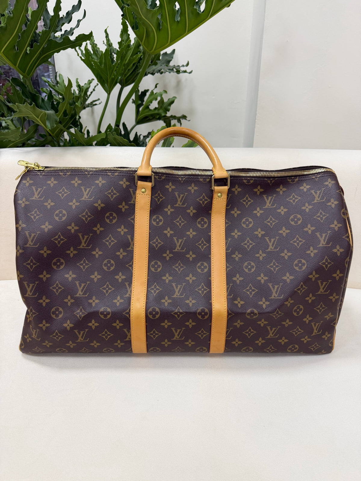 Louis Vuitton - Keepall 55 - Cloth - Brown - (large)