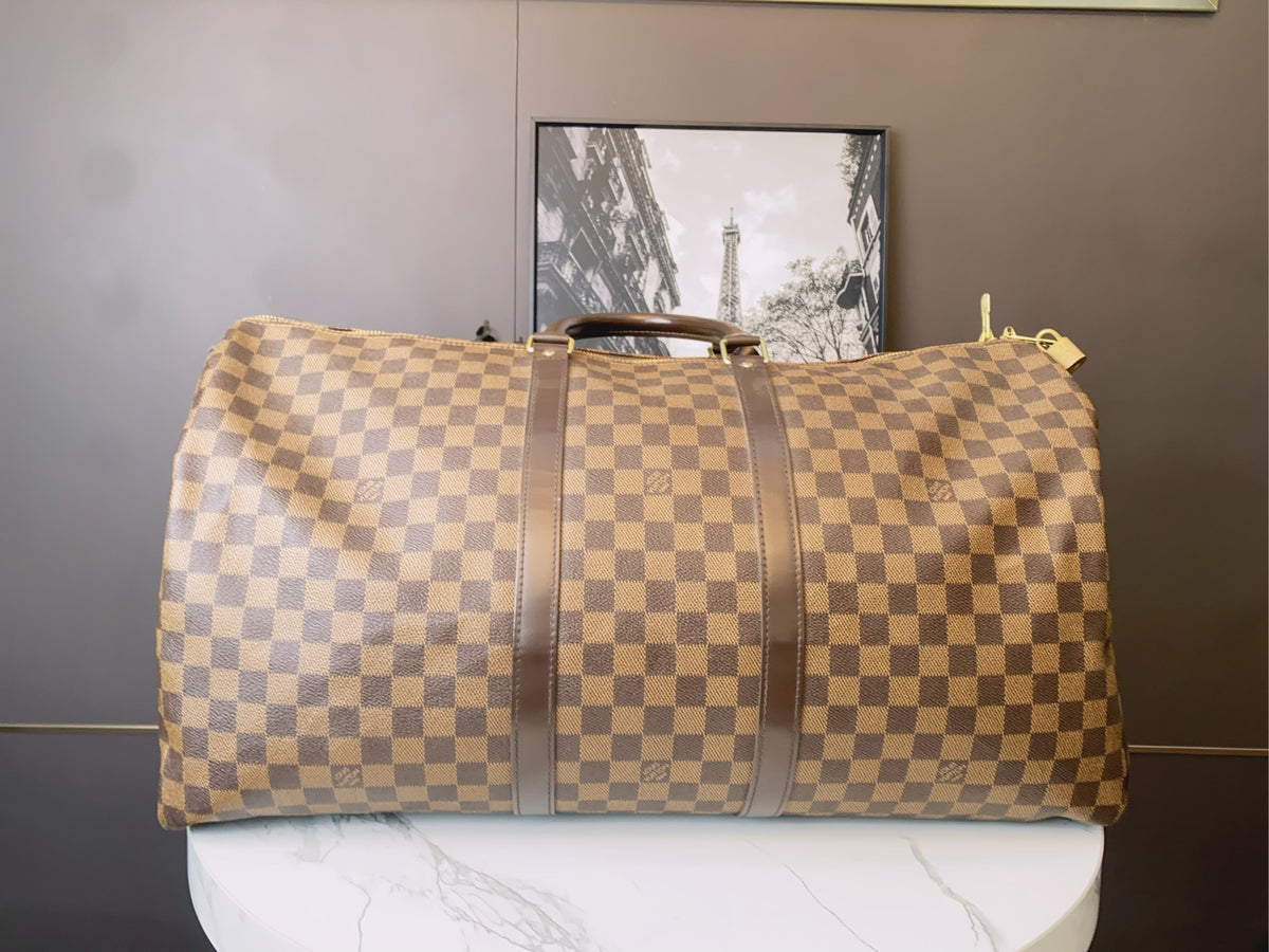 Louis Vuitton - Keepall 55 - Cloth - Brown - (large)