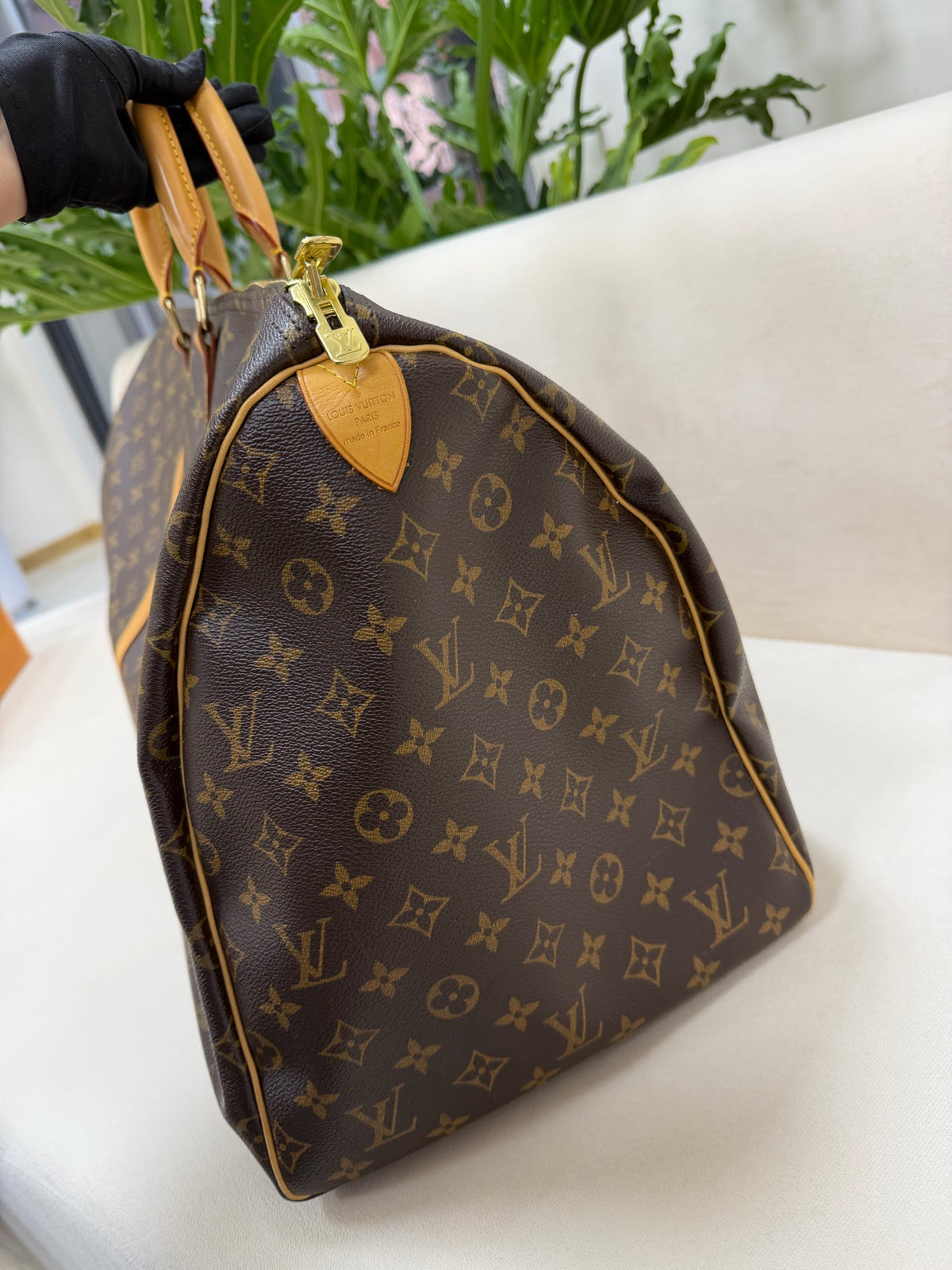 Louis Vuitton - Keepall 55 - Cloth - Brown - (large)