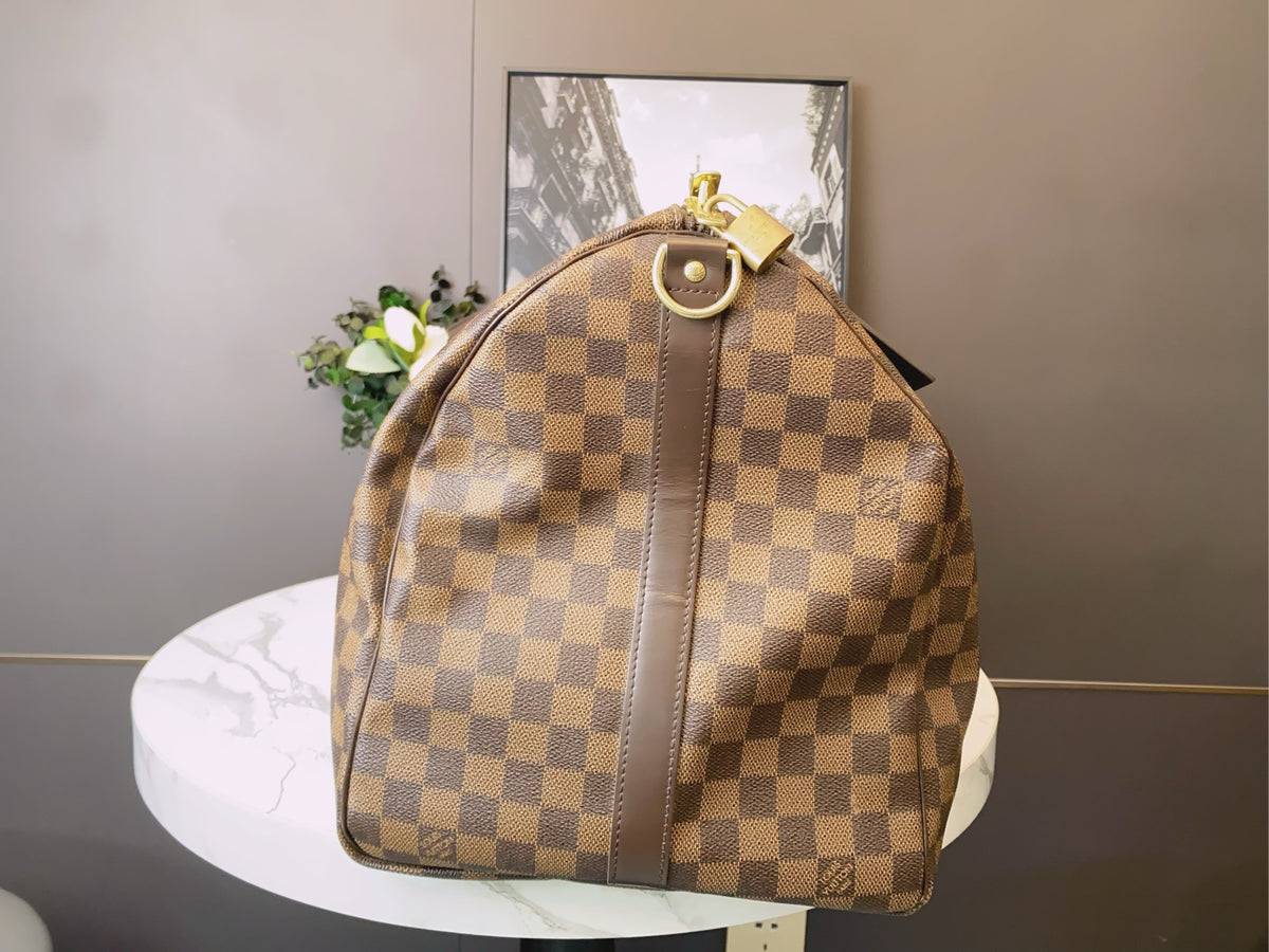 Louis Vuitton - Keepall 55 - Cloth - Brown - (large)