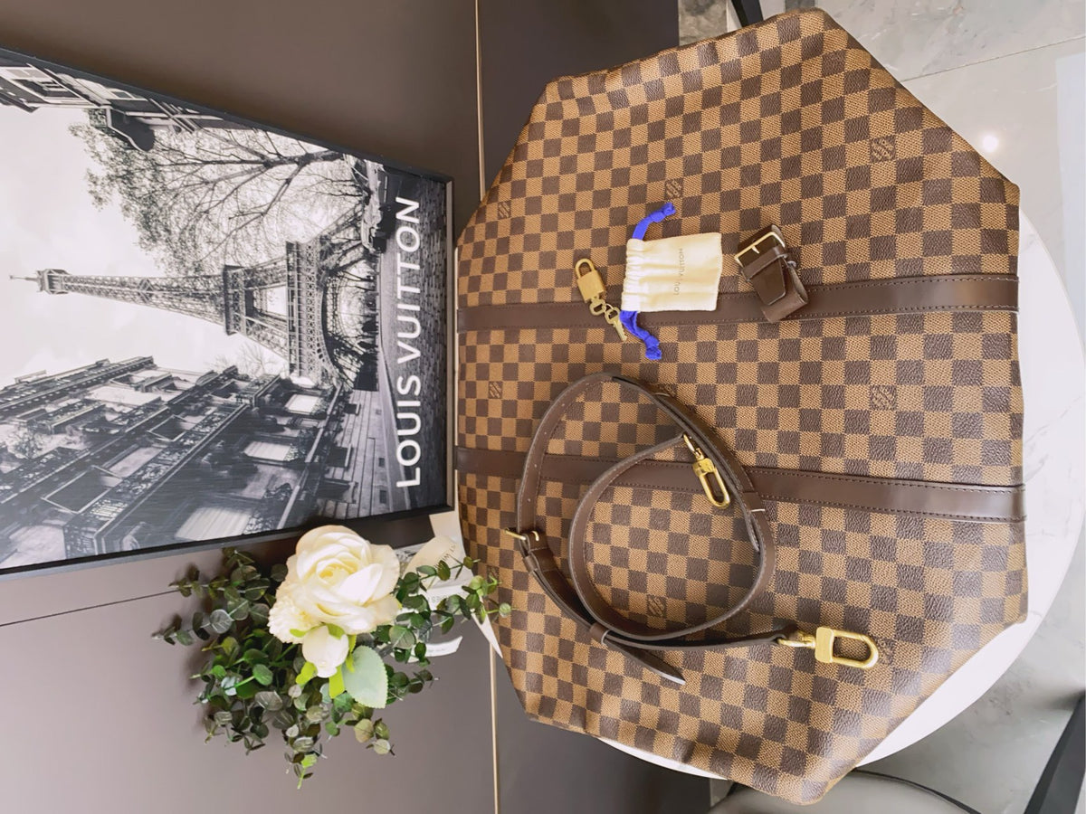 Louis Vuitton - Keepall 55 - Cloth - Brown - (large)