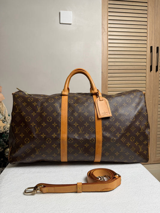 Louis Vuitton - Keepall 55 - Leather - Brown - (55)