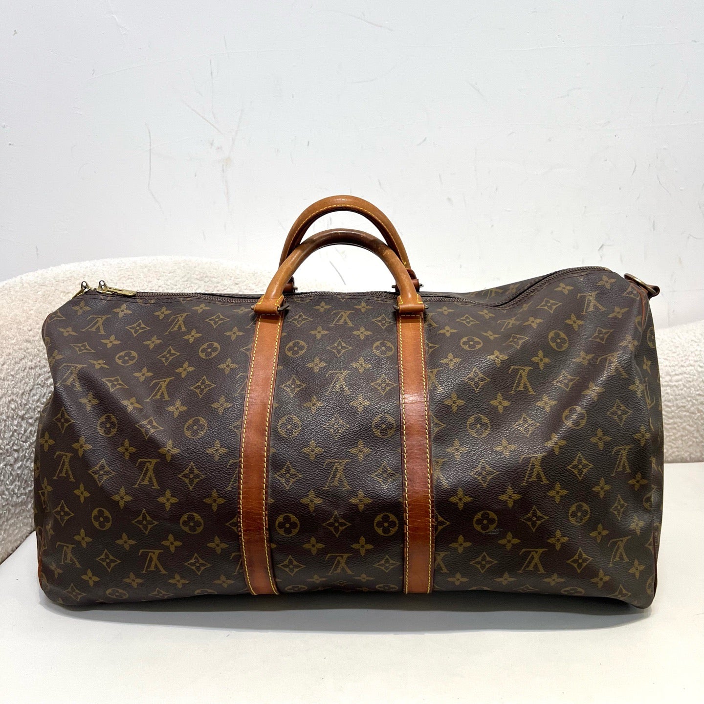 Louis Vuitton - Keepall 55 - Leather - Brown - (55)