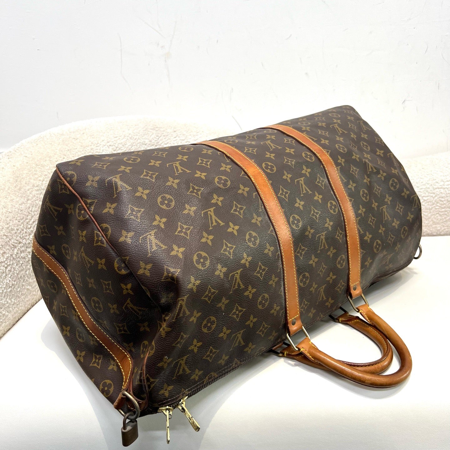 Louis Vuitton - Keepall 55 - Leather - Brown - (55)