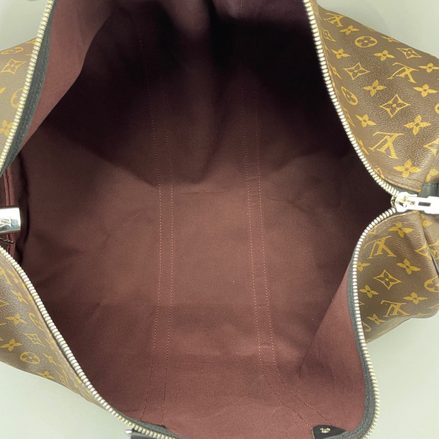Louis Vuitton - Keepall 55 - Monogram coated canvas with leather trim - Brown - (large)
