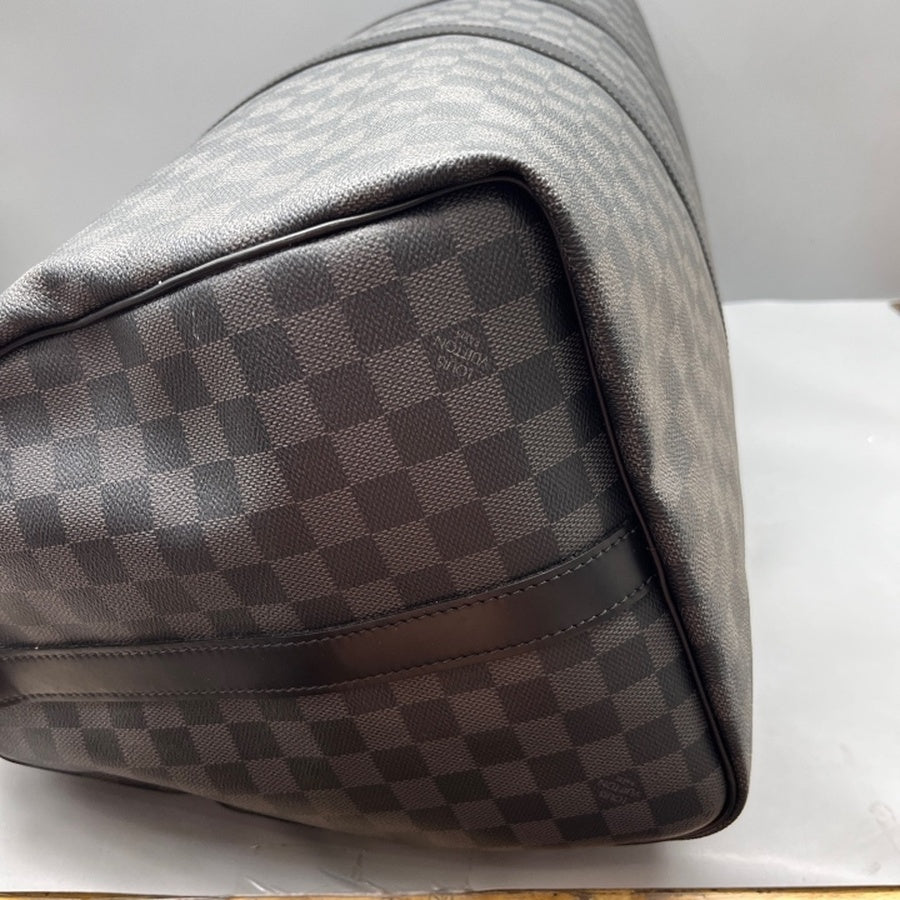 Louis Vuitton - Keepall 55 - Synthetic - Black - (Large)