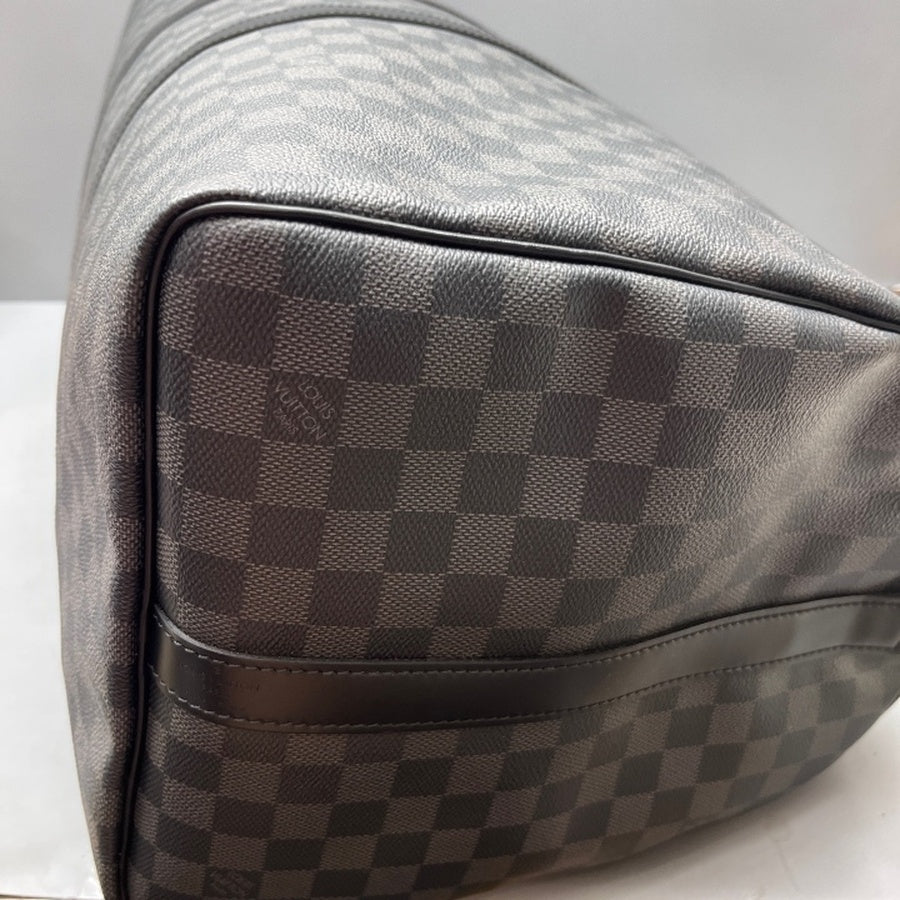 Louis Vuitton - Keepall 55 - Synthetic - Black - (Large)