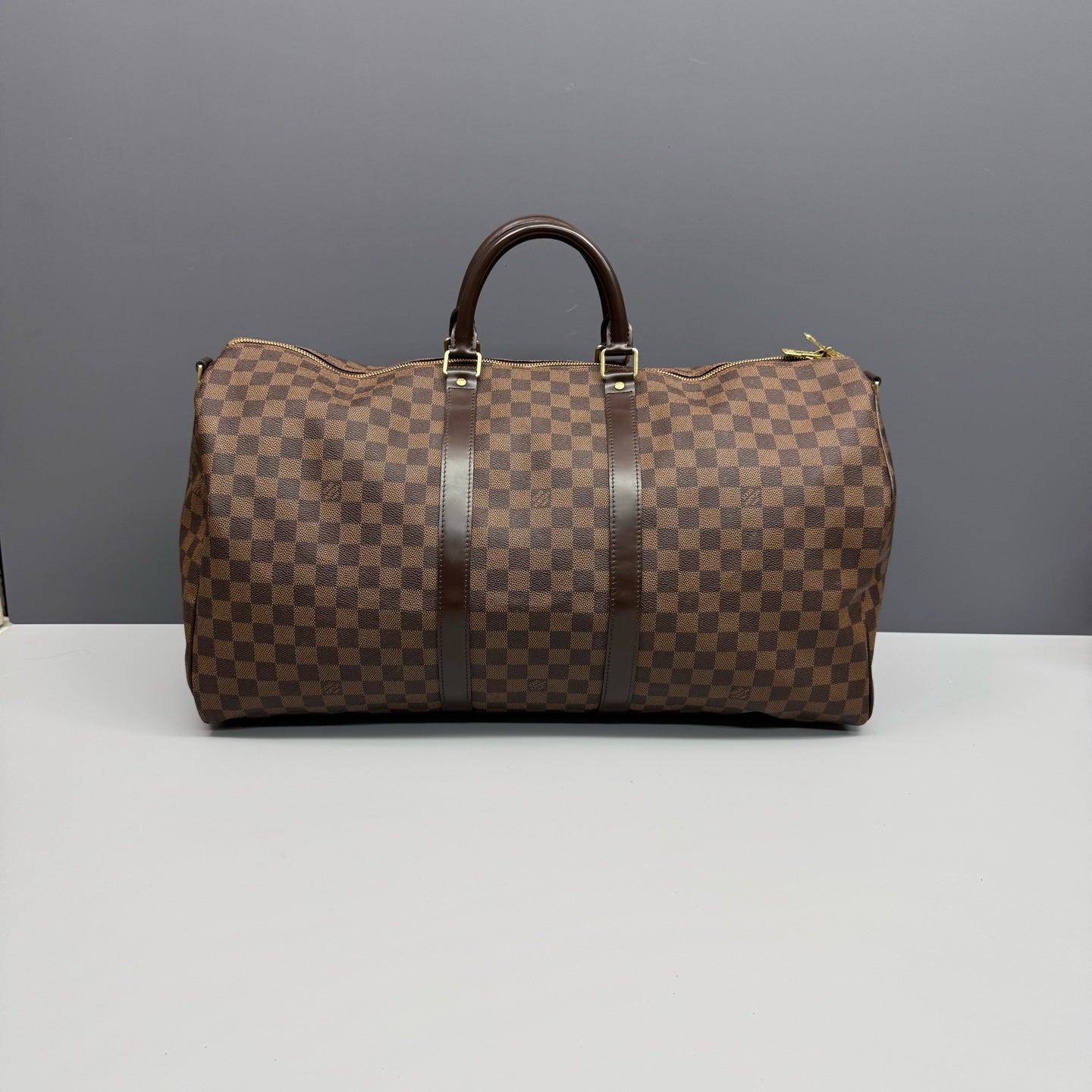Louis Vuitton - Keepall 55 - Synthetic - Brown - (large)