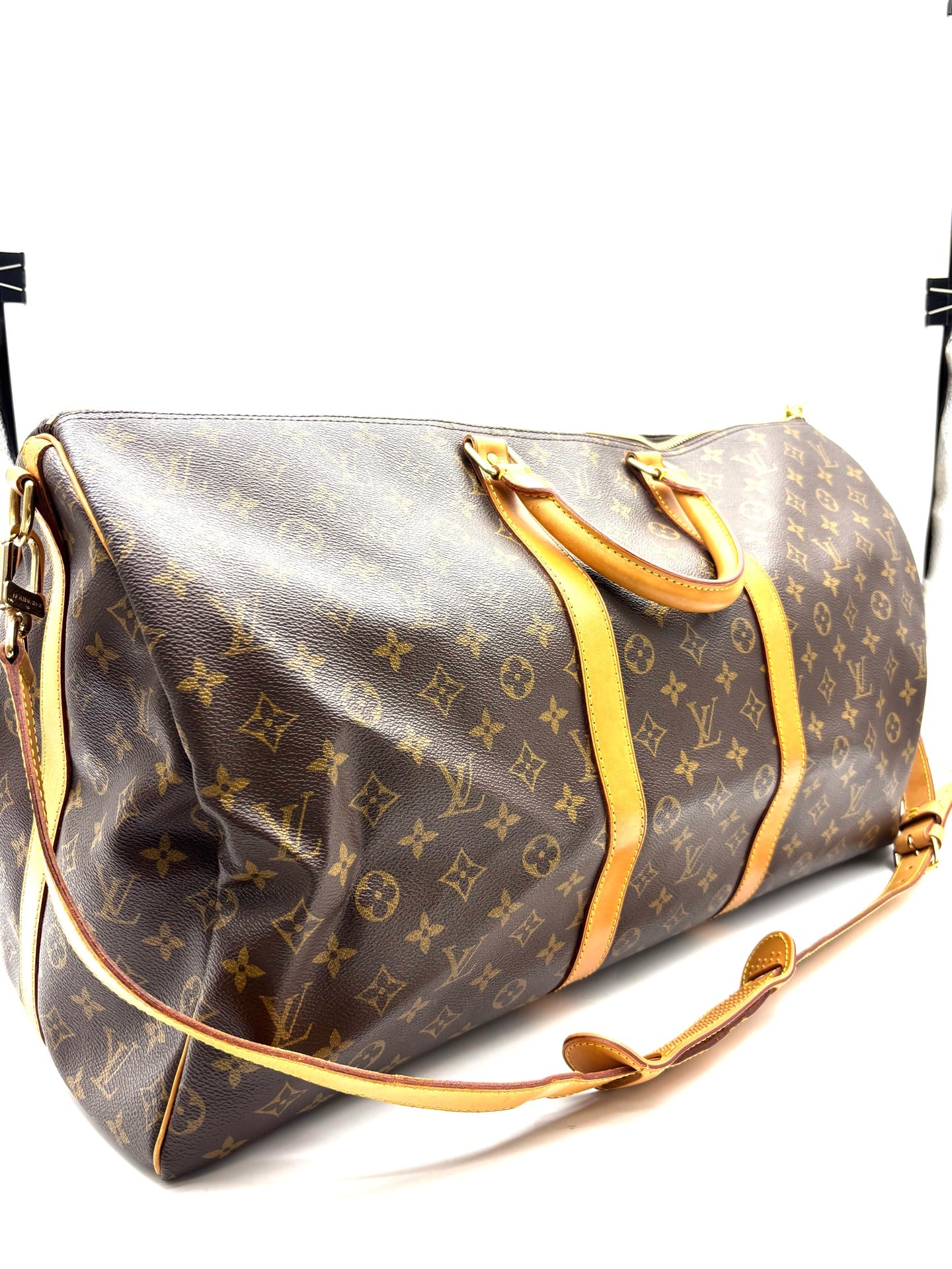 Louis Vuitton - Keepall 55 - Synthetic - Brown - (large)