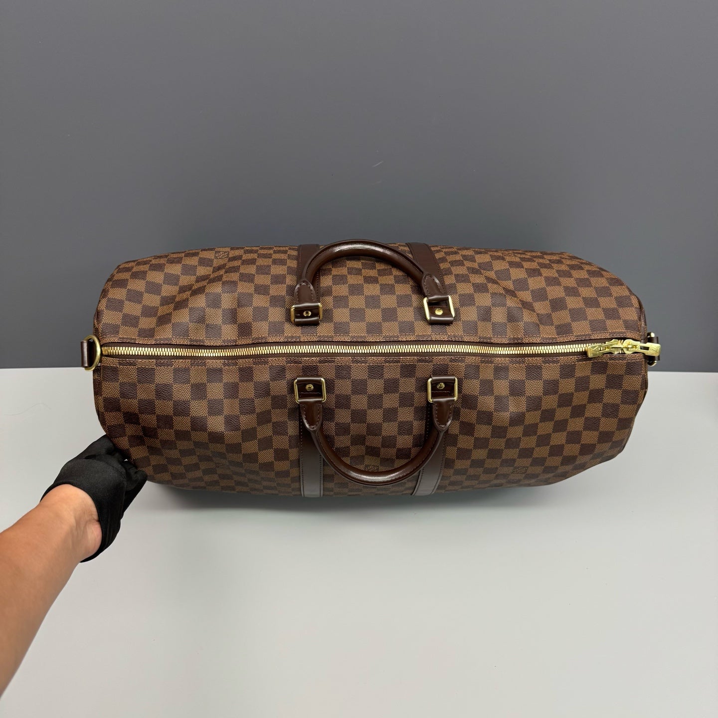 Louis Vuitton - Keepall 55 - Synthetic - Brown - (large)