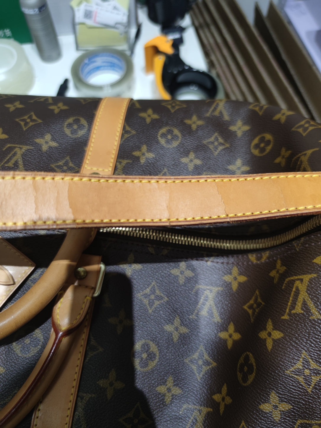 Louis Vuitton - Keepall 55 - Synthetic - Brown - (large)