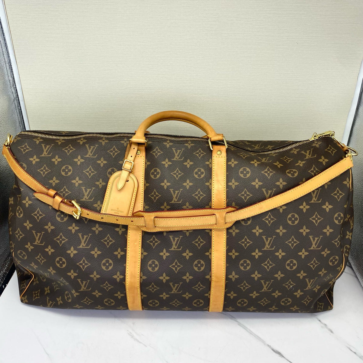 Louis Vuitton - Keepall 60 - Cloth - Brown - (60)