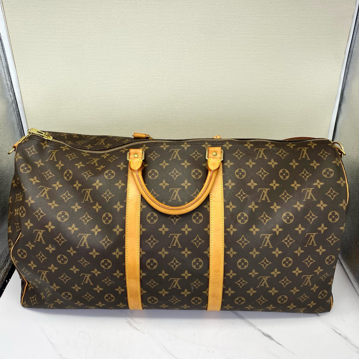 Louis Vuitton - Keepall 60 - Cloth - Brown - (60)