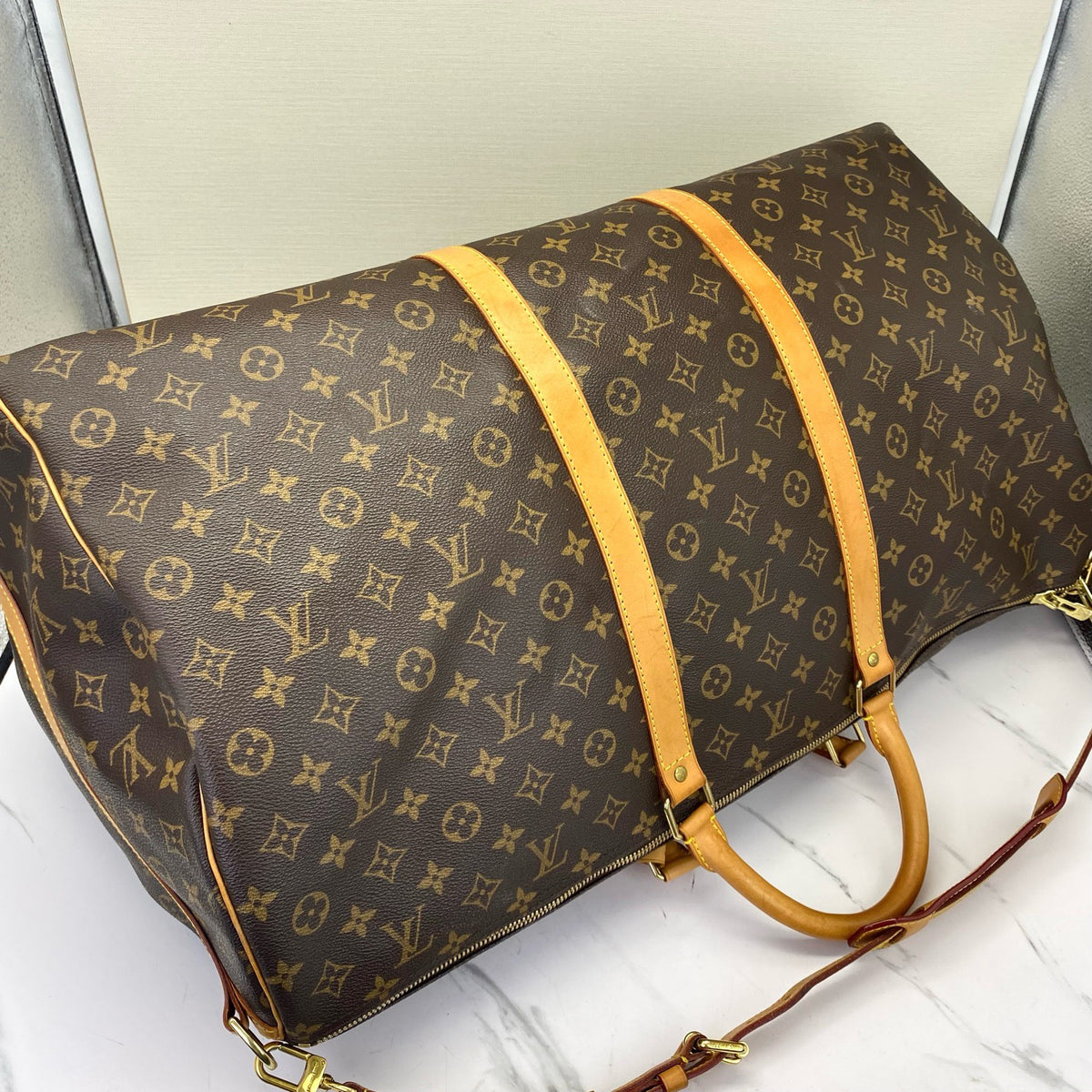 Louis Vuitton - Keepall 60 - Cloth - Brown - (60)