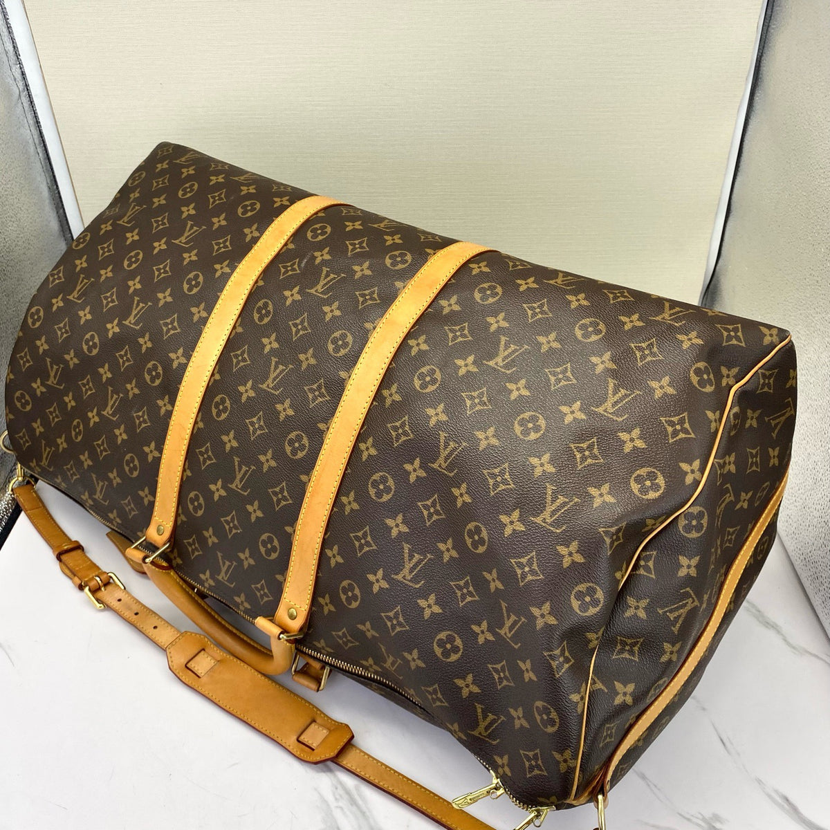 Louis Vuitton - Keepall 60 - Cloth - Brown - (60)
