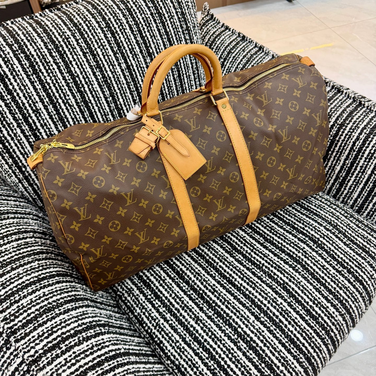 Louis Vuitton - Keepall - Cloth - Brown - (large)