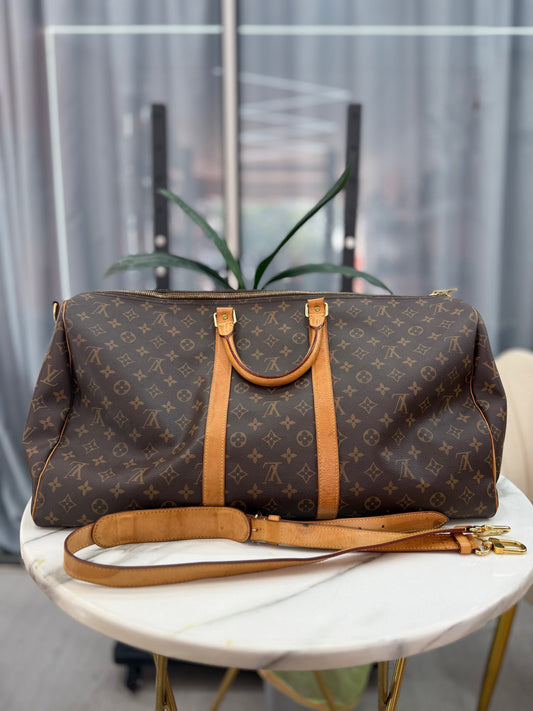 Louis Vuitton - Keepall - Leather - Brown - (55)