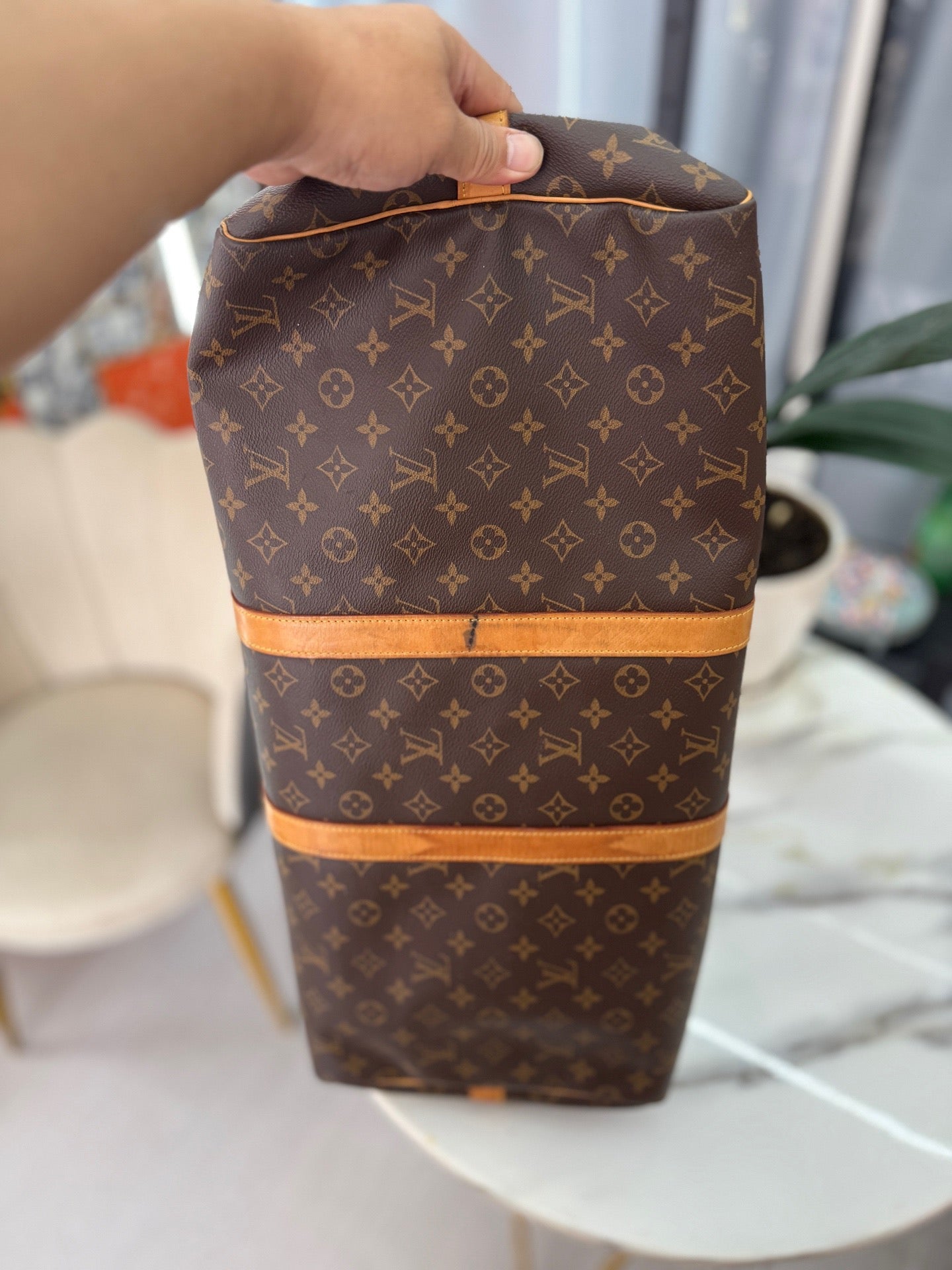 Louis Vuitton - Keepall - Leather - Brown - (55)