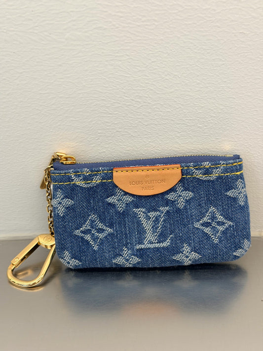 Louis Vuitton - Key Pouch - Denim - Jeans - Blue - (mini)