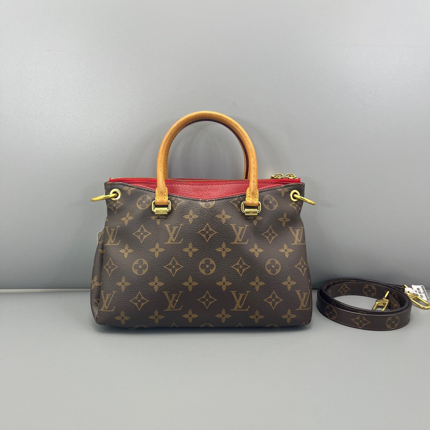 Louis Vuitton - Legend BB - Monogram canvas with Vachetta leather trim and textile lining - Brown with Red interior - (Small)