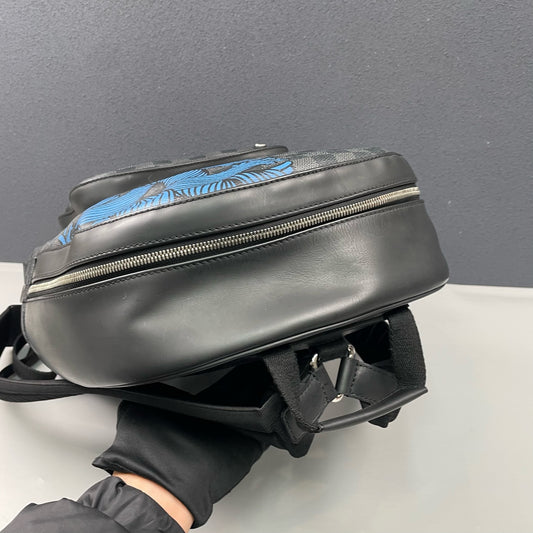 Louis Vuitton - Limited Edition Hiroshi Fujiwara Rope Knot Damier Graphite Backpack - Damier Graphite coated canvas with leather trim - Grey and Blue - (medium)