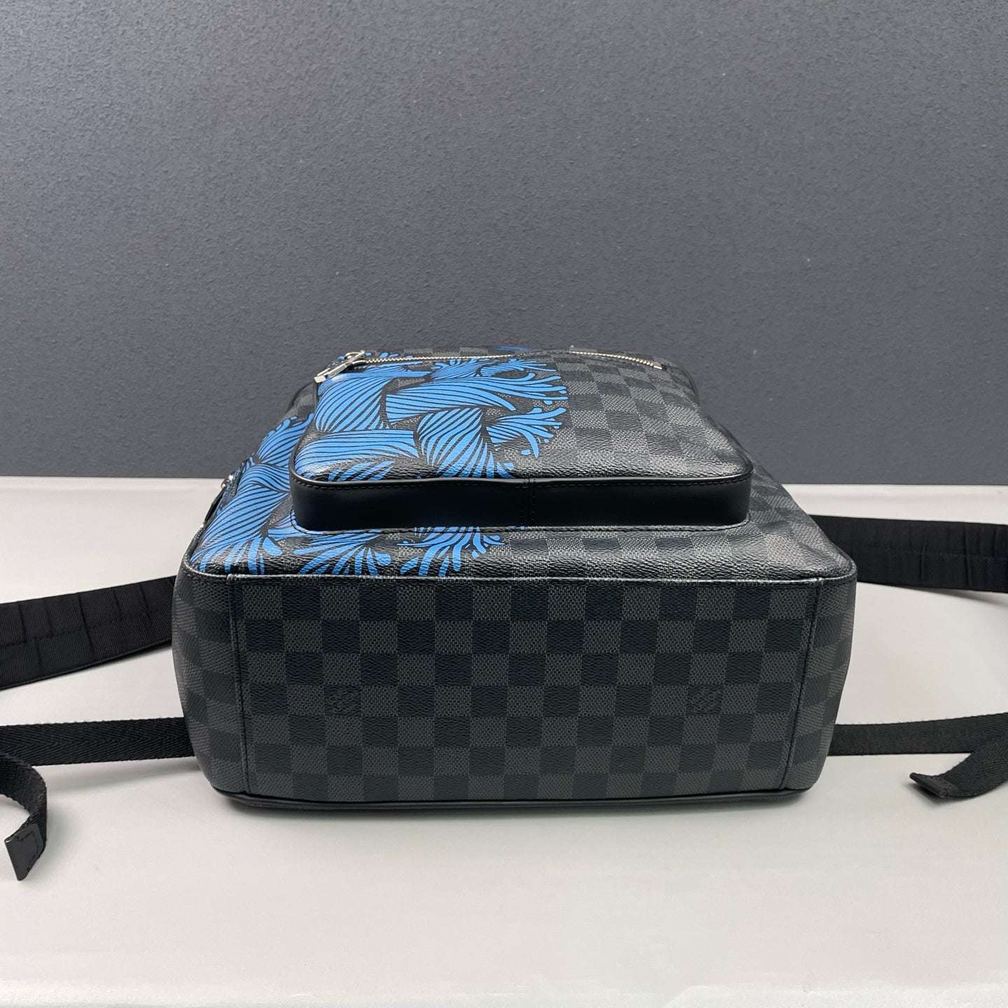 Louis Vuitton - Limited Edition Hiroshi Fujiwara Rope Knot Damier Graphite Backpack - Damier Graphite coated canvas with leather trim - Grey and Blue - (medium)
