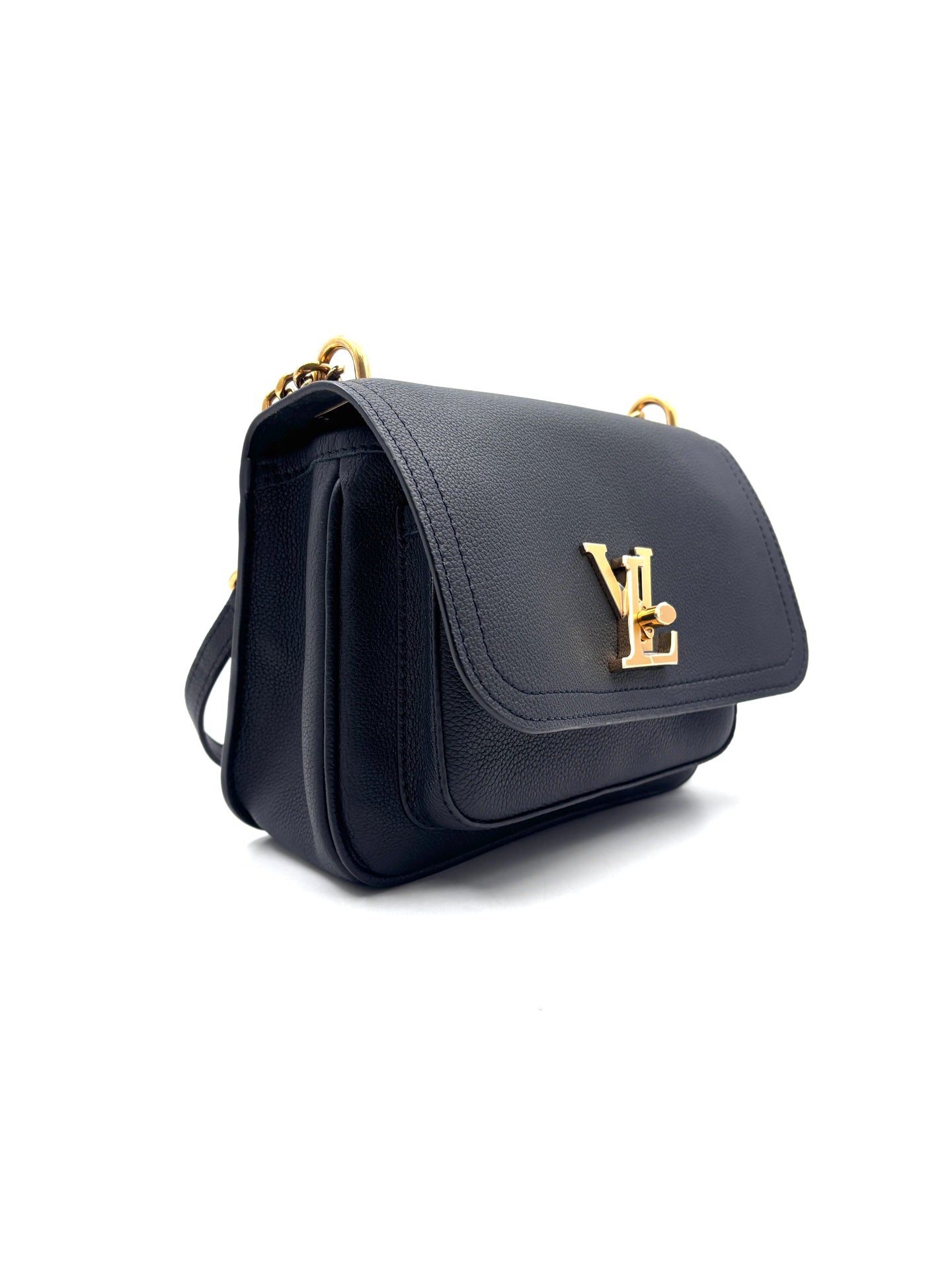 Louis Vuitton - Lockme Chain - Grained cowhide leather - Black - (small)
