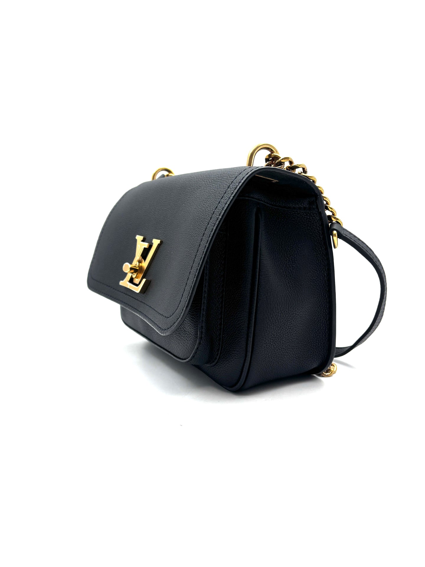 Louis Vuitton - Lockme Chain - Grained cowhide leather - Black - (small)