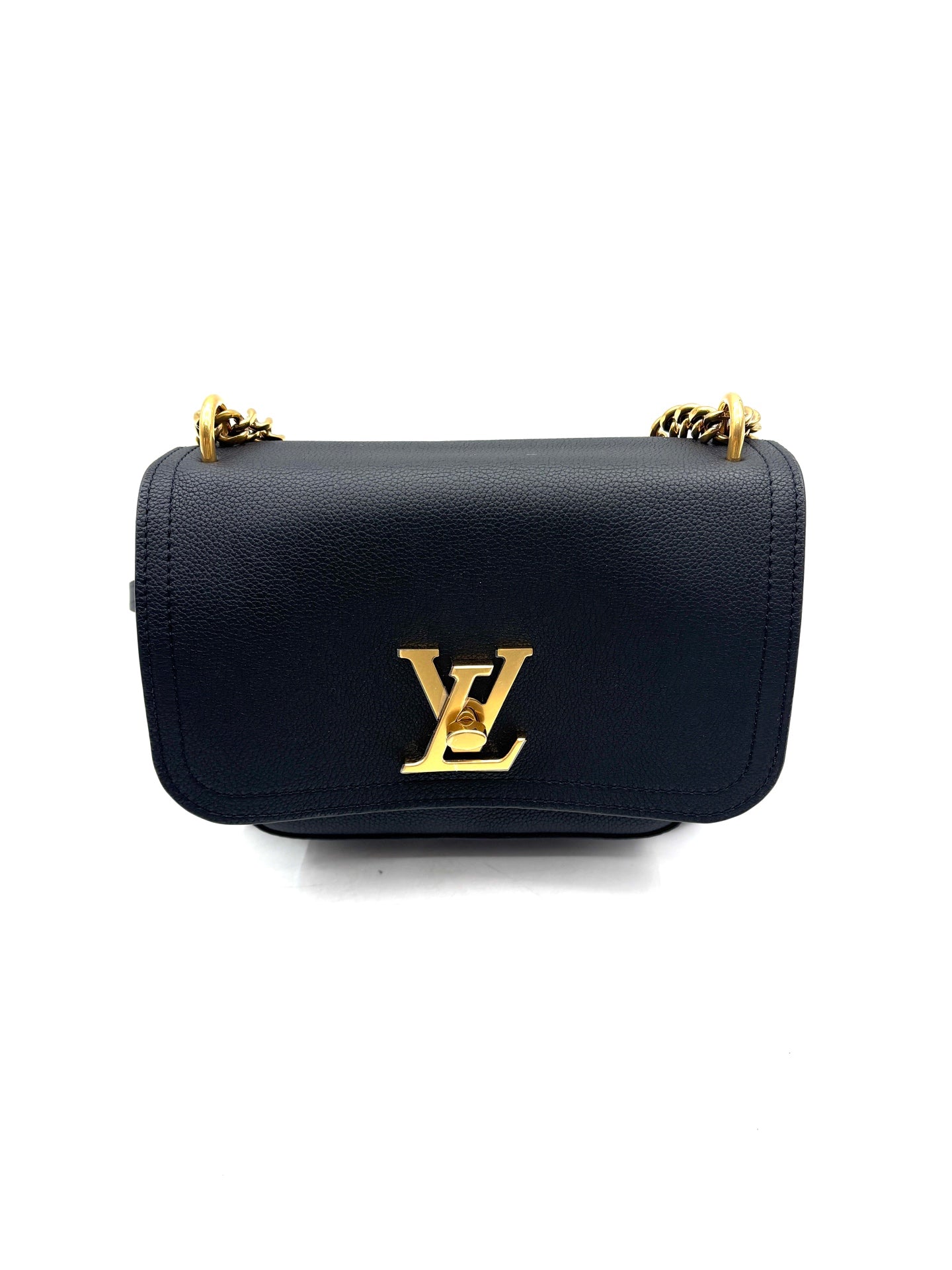 Louis Vuitton - Lockme Chain - Grained cowhide leather - Black - (small)