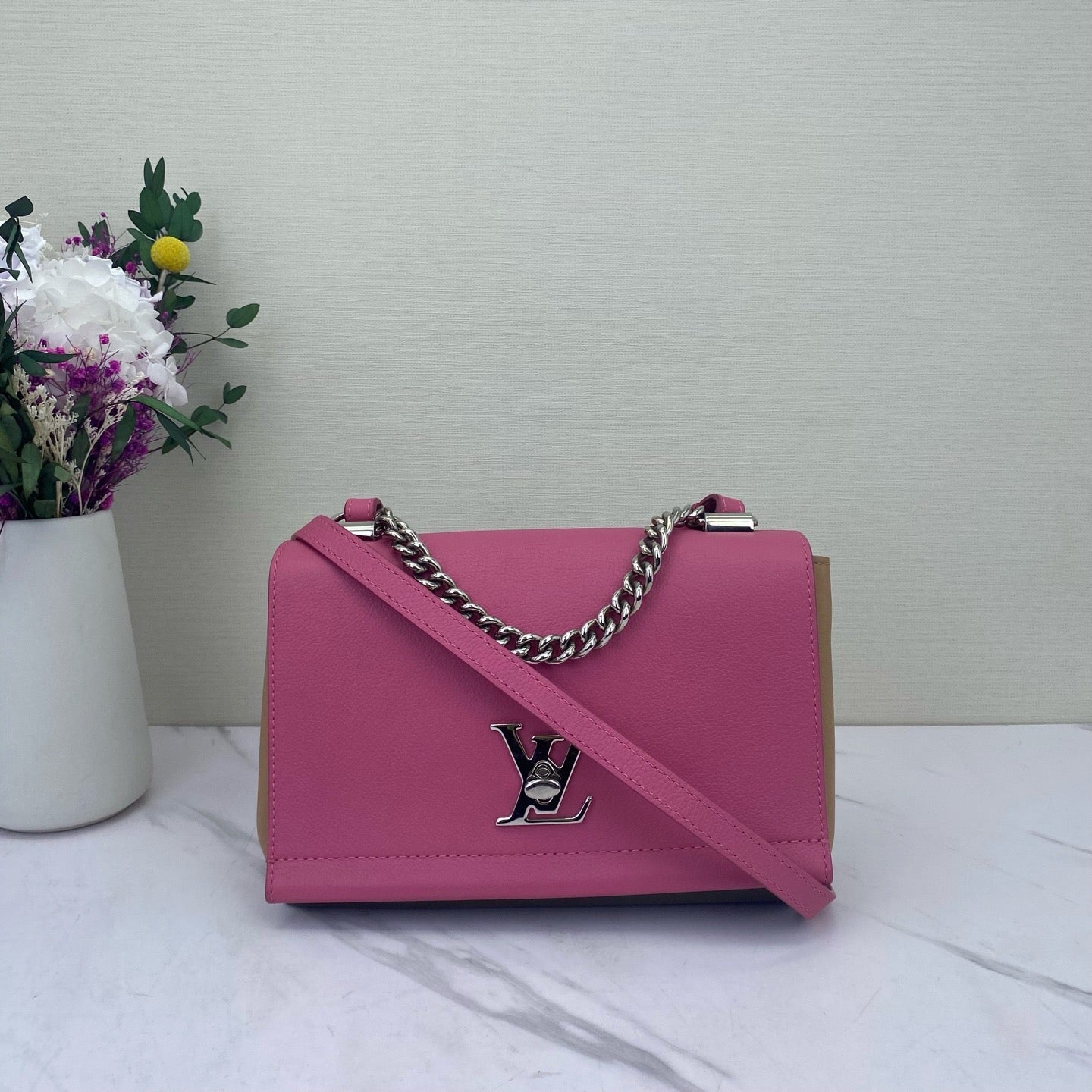 Louis Vuitton - Lockme - Grained cowhide leather - Multicolour (Pink, Olive Green, Beige) - (small)