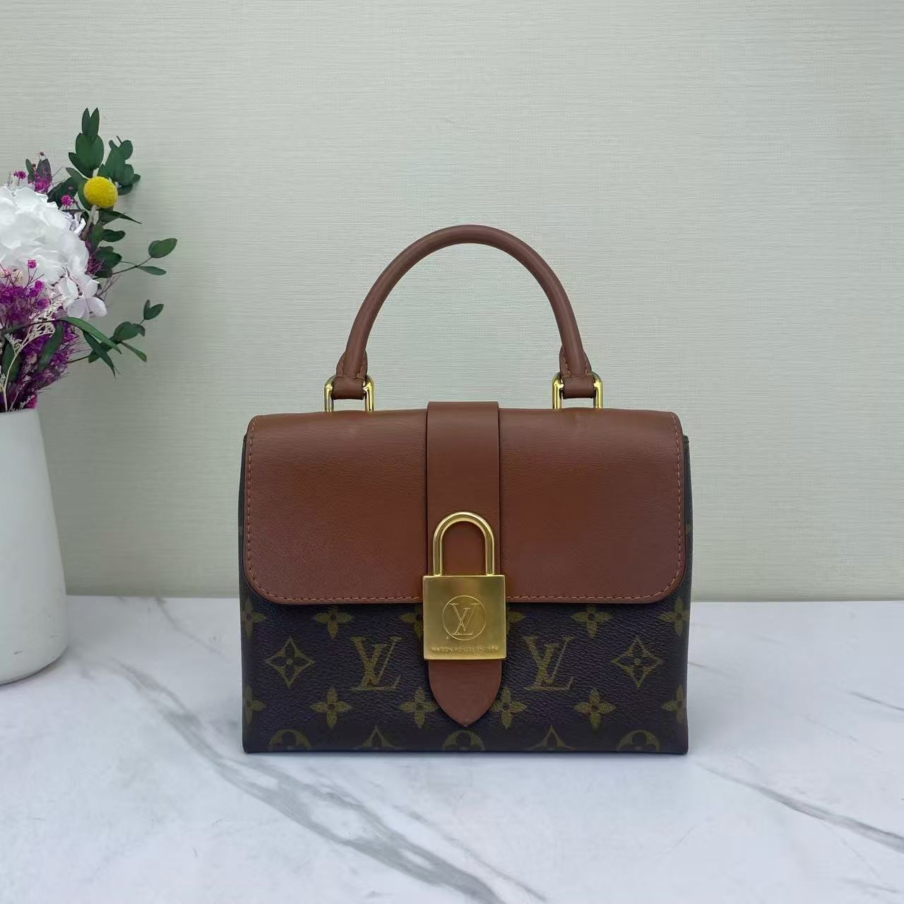 Louis Vuitton - Locky BB - Monogram coated canvas with smooth leather trim - Brown and Caramel with Gold-tone Hardware - (mini)