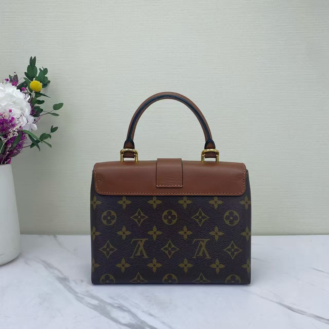 Louis Vuitton - Locky BB - Monogram coated canvas with smooth leather trim - Brown and Caramel with Gold-tone Hardware - (mini)