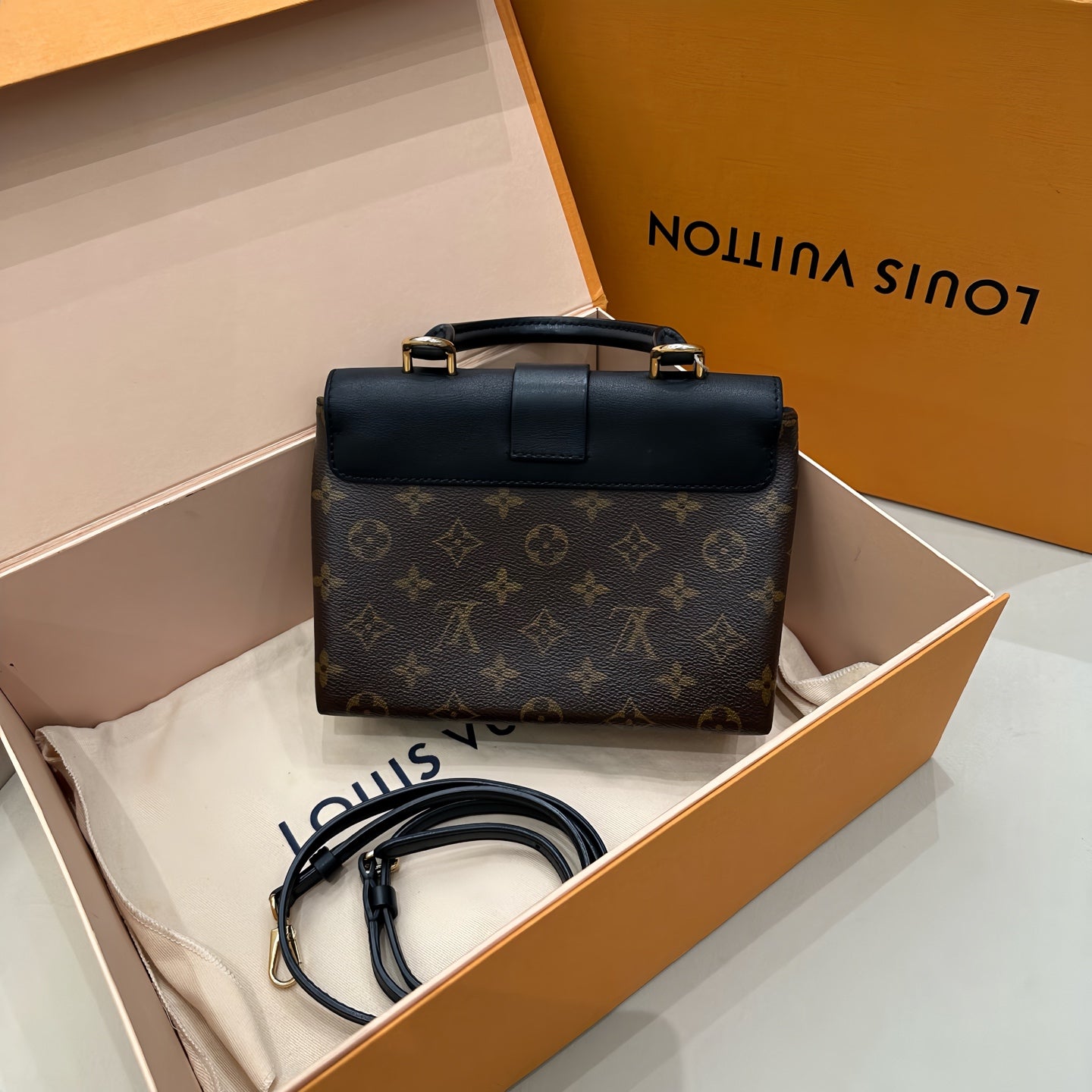 Louis Vuitton - Locky BB - Monogram coated canvas with smooth leather trim - Monogram Brown and Black - (mini)