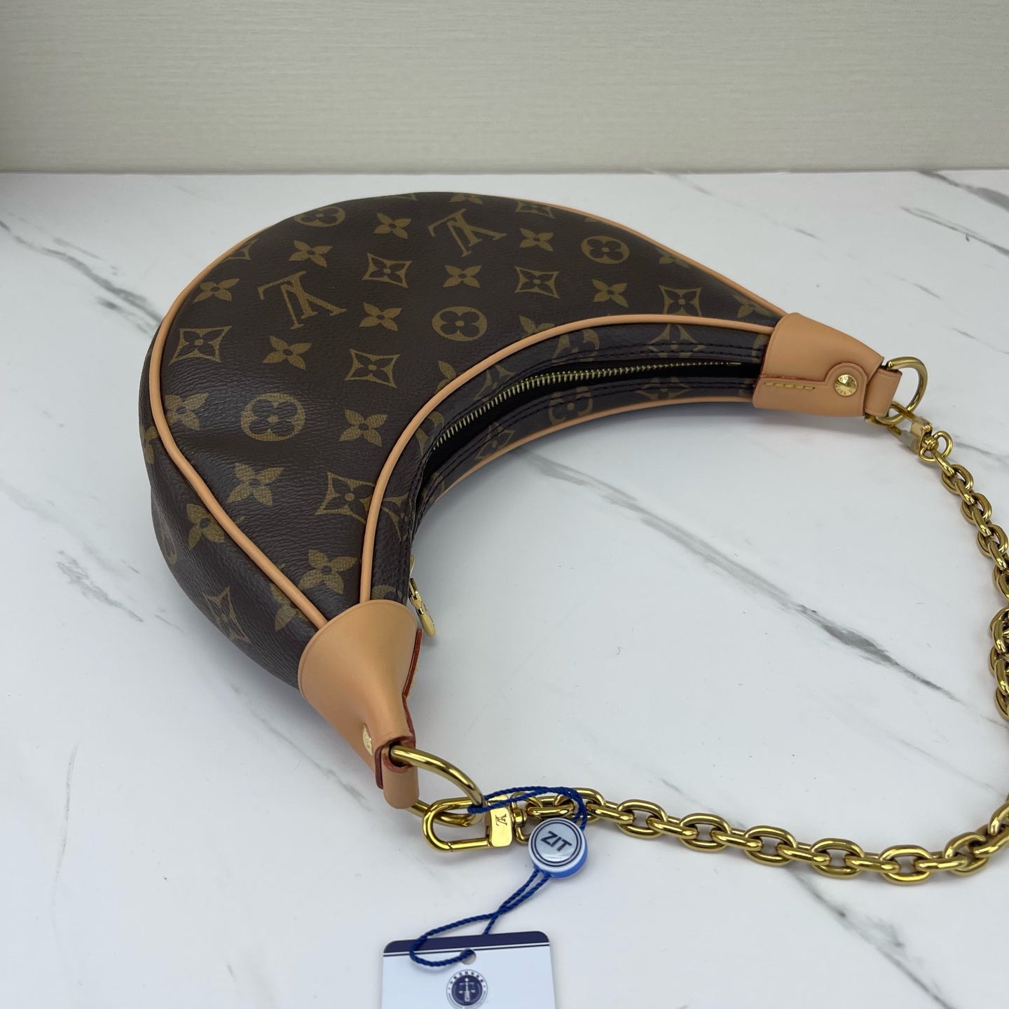 Louis Vuitton - Loop Hobo - Monogram coated canvas with natural cowhide leather trim - Brown - (small)