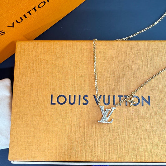Louis Vuitton - LV Iconic Necklace - Metal with gold-color finish and crystal - Gold
