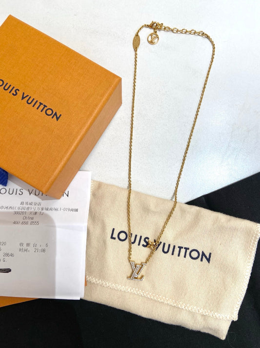 Louis Vuitton - LV Initials - Crystal - Gold