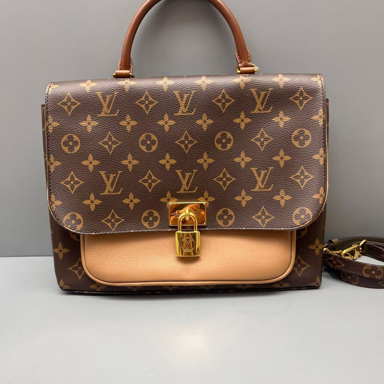 Louis Vuitton - Marignan Lock Messenger Bag - Monogram canvas and leather - Brown - (Medium)