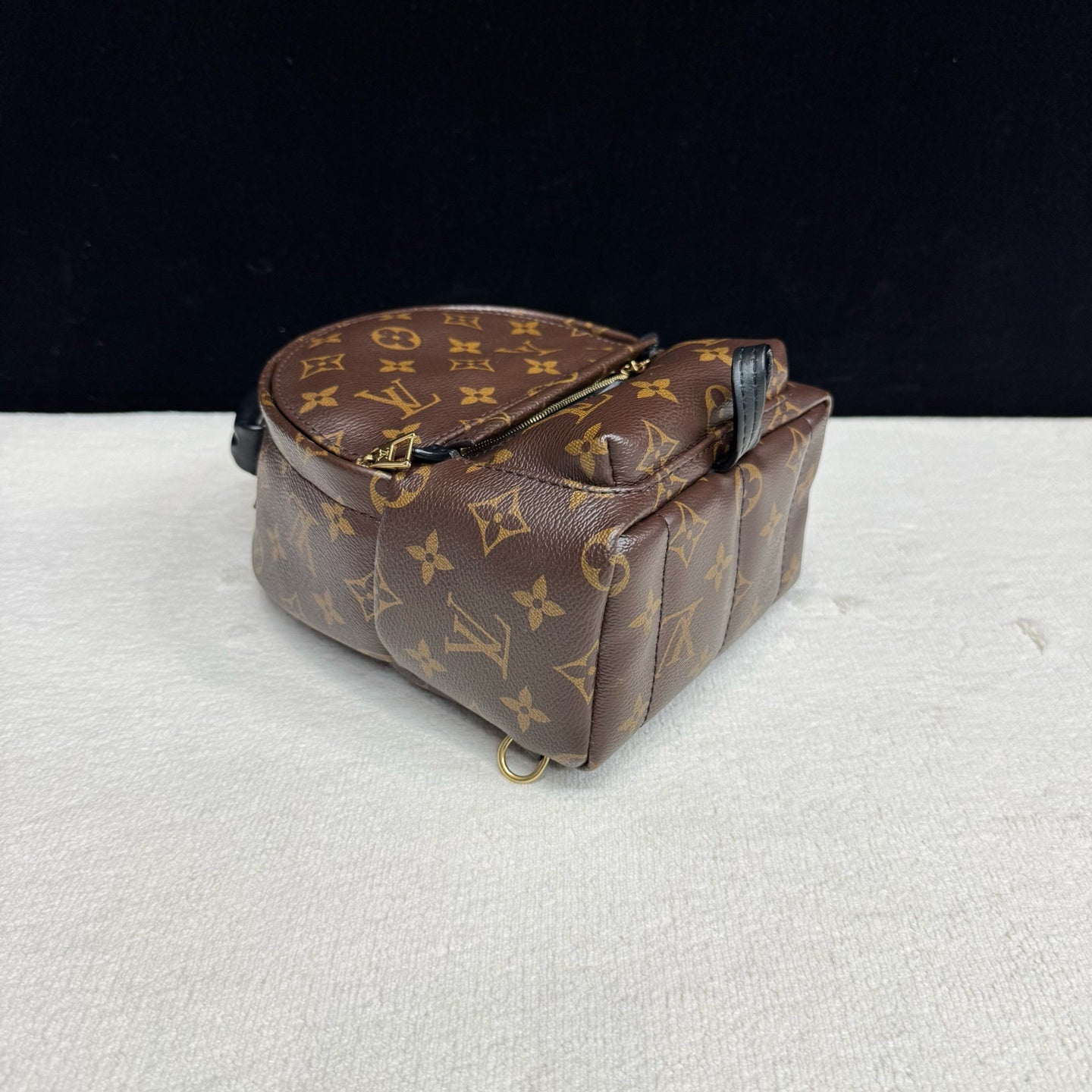 Louis Vuitton - Mini Backpack - Monogram coated canvas with leather trim - Brown with black accents - (mini)