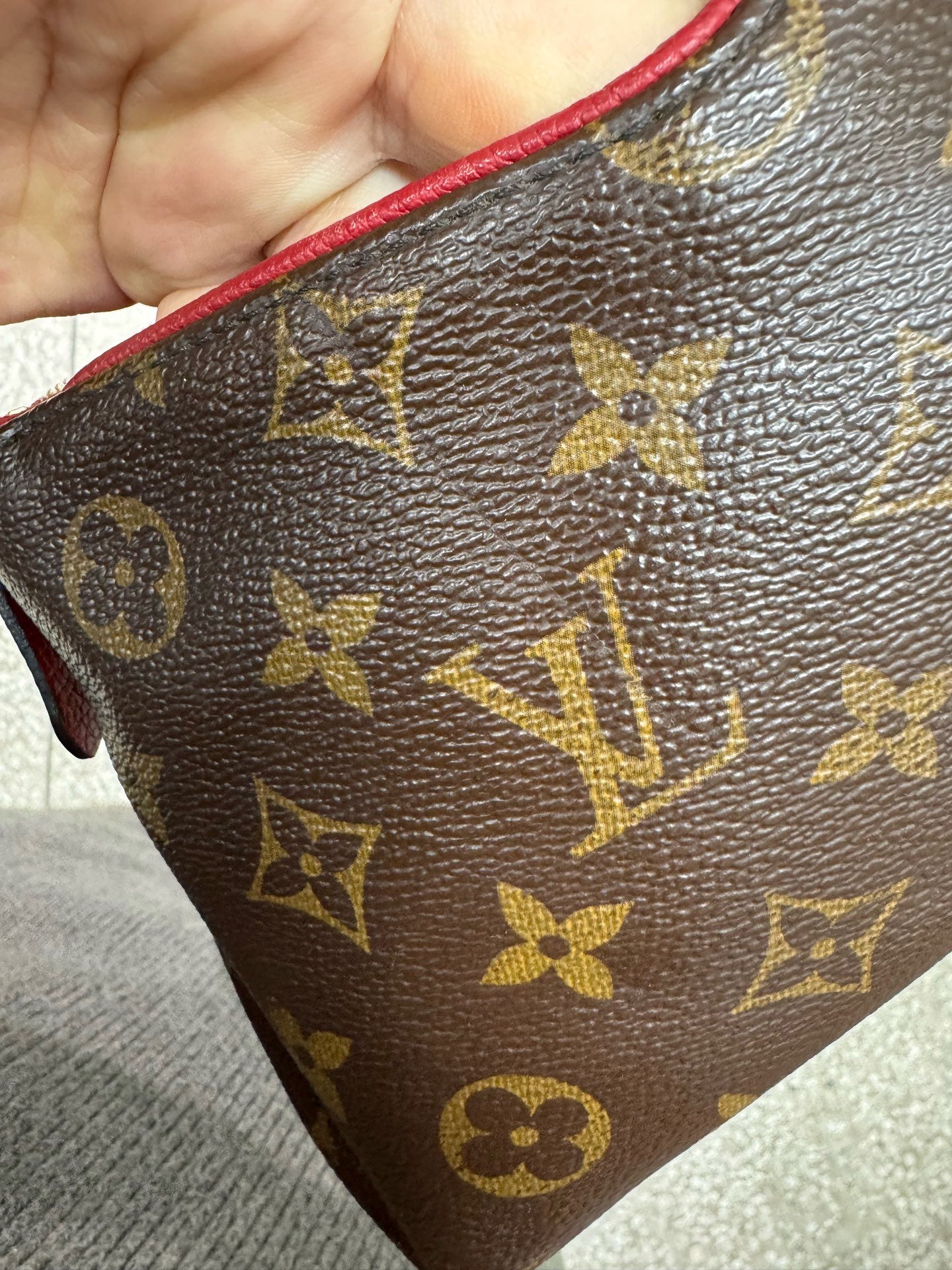Louis Vuitton - Mini Pochette Accessoires - Monogram coated canvas with leather trim - Brown - (mini)