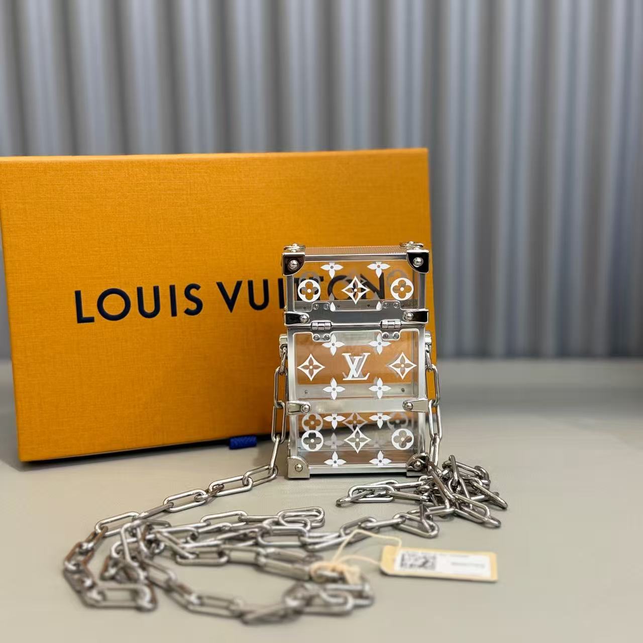 Louis Vuitton - Mini Trunk Box - Acrylic and Metal - Clear with Silver-tone Hardware - (mini)
