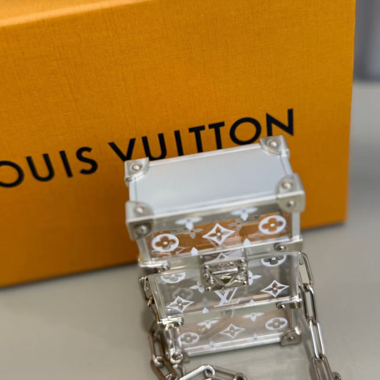 Louis Vuitton - Mini Trunk Box - Acrylic and Metal - Clear with Silver-tone Hardware - (mini)