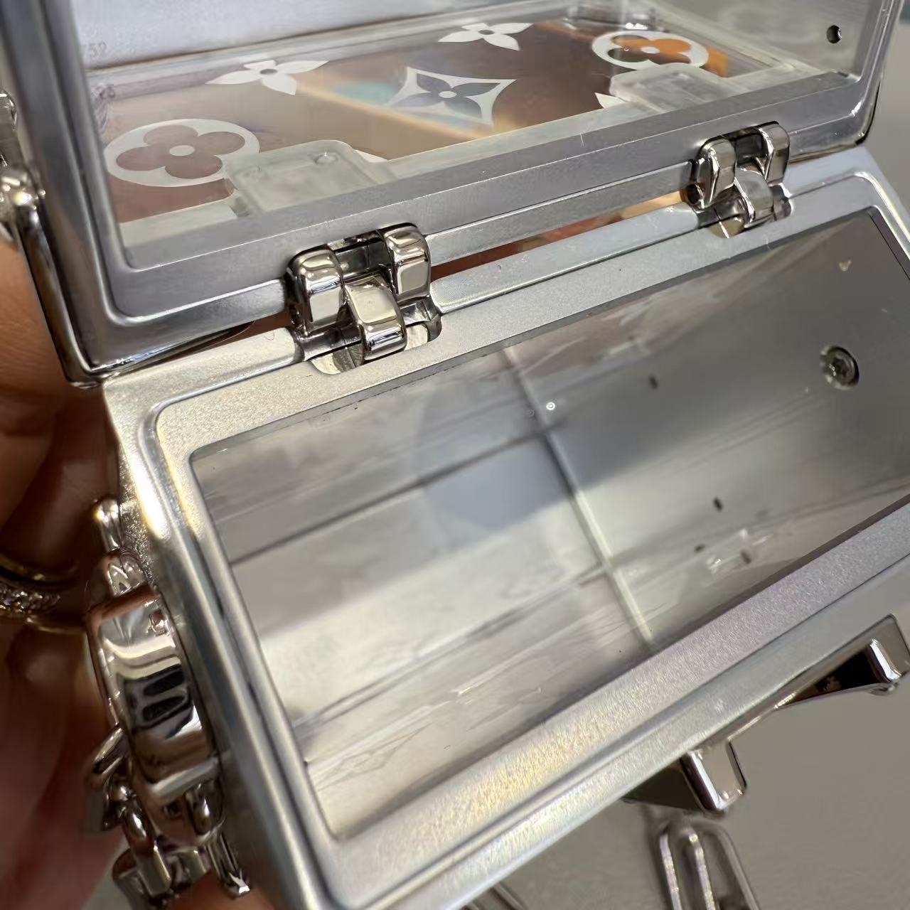 Louis Vuitton - Mini Trunk Box - Acrylic and Metal - Clear with Silver-tone Hardware - (mini)