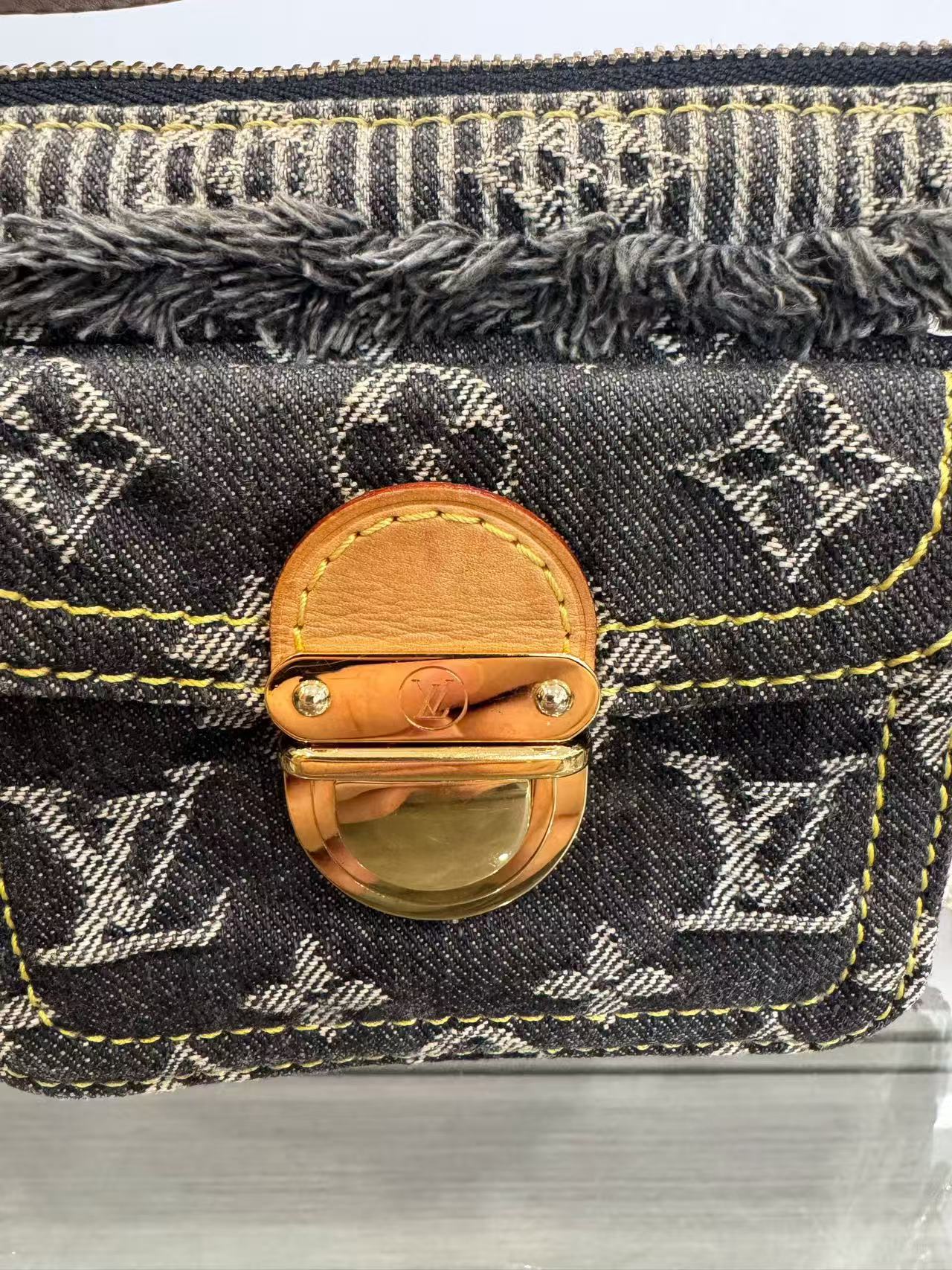 Louis Vuitton - Monogram Denim Crescent Shoulder Bag - Denim - Black - (medium)