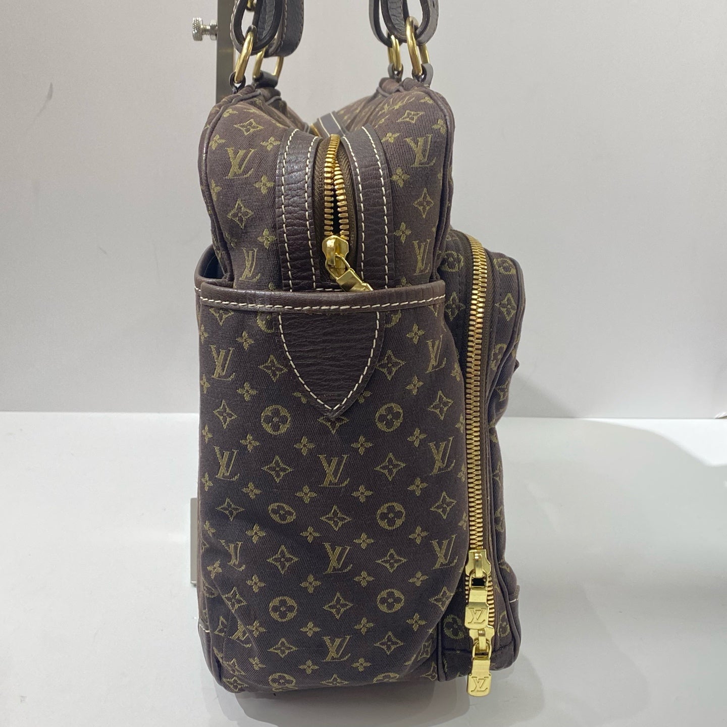 Louis Vuitton - Monogram Denim Messenger Bag - Denim canvas with leather trim - Brown - (Large)