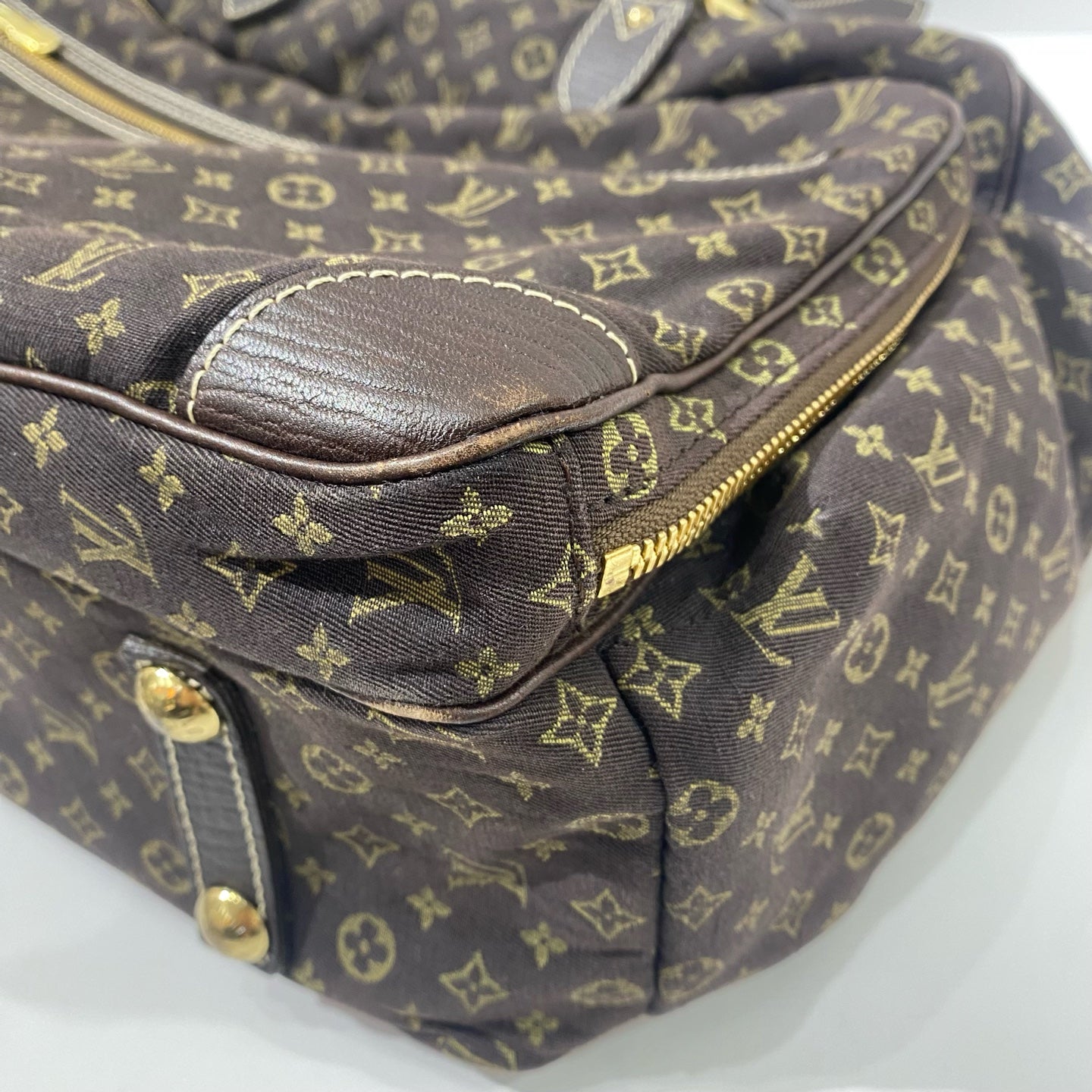 Louis Vuitton - Monogram Denim Messenger Bag - Denim canvas with leather trim - Brown - (Large)
