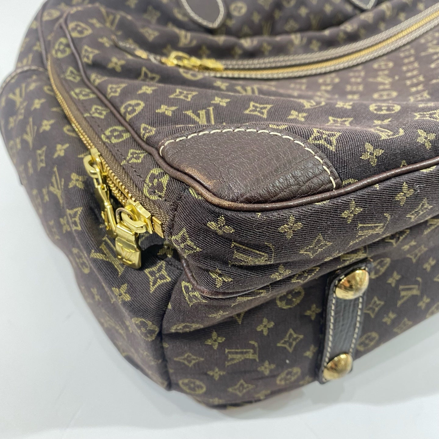 Louis Vuitton - Monogram Denim Messenger Bag - Denim canvas with leather trim - Brown - (Large)