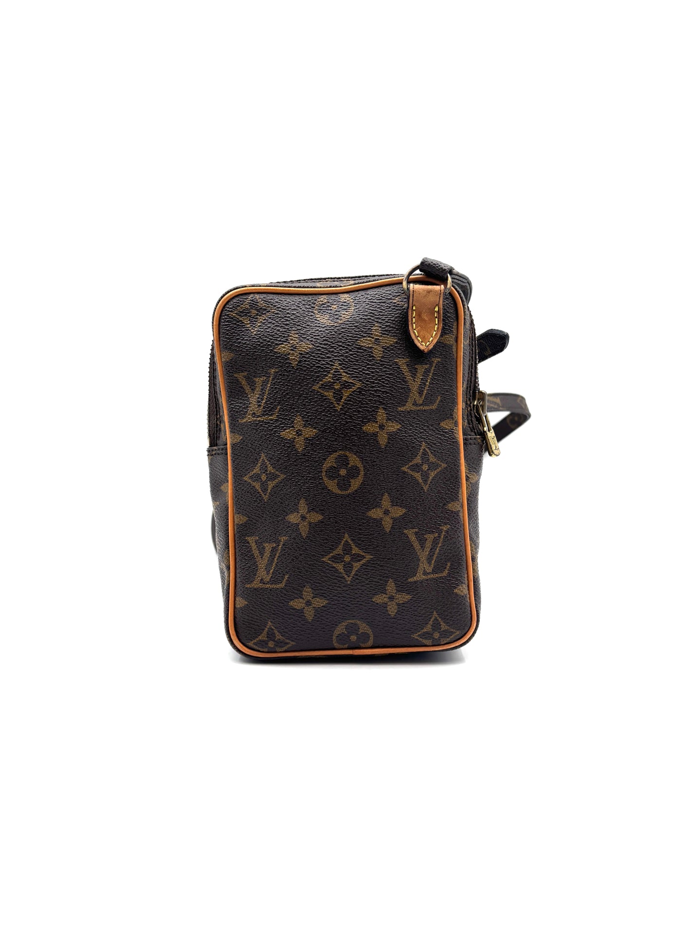 Louis Vuitton - Monogram Vertical Double Camera Bag - Monogram coated canvas with natural vachetta leather trim - Brown - (Small)